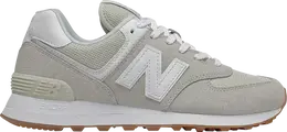 New Balance: Серебристые кроссовки  574