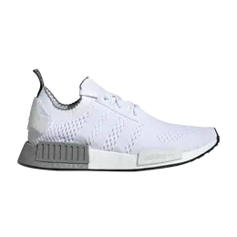 Adidas: Белые кроссовки  NMD_R1 Primeknit