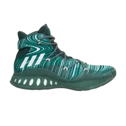 Adidas: Зелёные кроссовки  Crazy