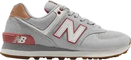 New Balance: Серые кроссовки  574