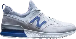 New Balance: Голубые кроссовки  574