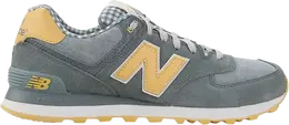 New Balance: Серые кроссовки  574
