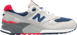 New Balance: Серые кроссовки 