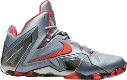 Nike: Серые кроссовки  Lebron 11