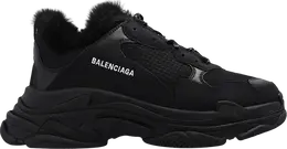 Balenciaga: Чёрные кроссовки  Triple S