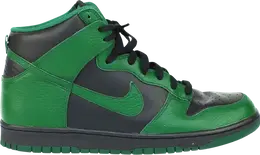 Nike: Зелёные кроссовки  Dunk High