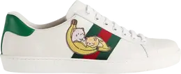 Gucci: Белые кроссовки  Bananya