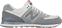 New Balance: Серые кроссовки  574