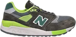 New Balance: Серые кроссовки 