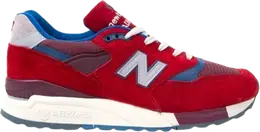 New Balance: Бордовые кроссовки 