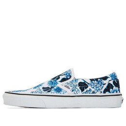 Vans: Голубые кроссовки  Classic Slip On