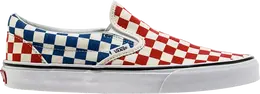 Vans: Красные кеды  Classic Slip On Checkerboard