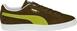 PUMA: Зелёные кроссовки  Suede Classic