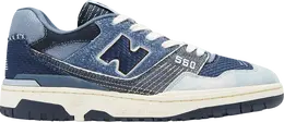 New Balance: Синие кроссовки  550