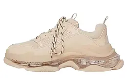 Balenciaga: Бежевые кроссовки  Triple S