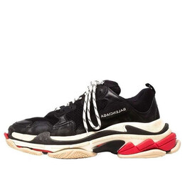 Balenciaga: Чёрные кроссовки  Triple S