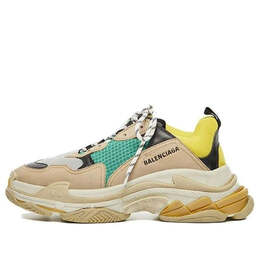 Balenciaga: Зелёные кроссовки  Triple S