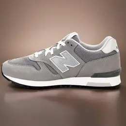 New Balance: Серые кроссовки 