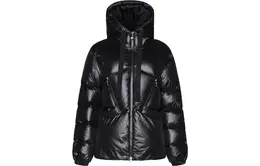 Moncler: Чёрный пуховик 