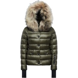 Moncler: Тёмный пуховик 