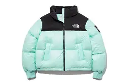 The North Face: Зелёный пуховик 