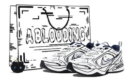 Nike: Голубые кроссовки  Air Monarch