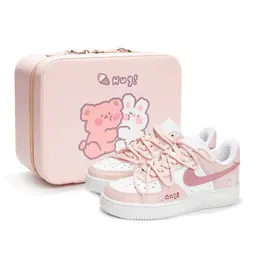 Nike: Розовые кроссовки  Air Force 1