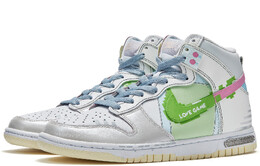 Nike: Серебристые кроссовки  Dunk