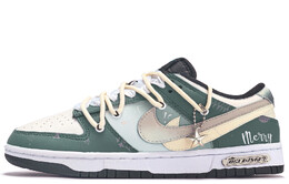 Nike: Зелёные кроссовки  Dunk