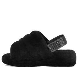 UGG: Чёрные сандалии  Fluff Yeah