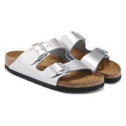 Birkenstock: Серебристые сандалии  Arizona