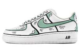 Nike: Зелёные кроссовки  Air Force 1
