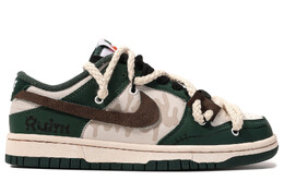 Nike: Зелёные кроссовки  Dunk