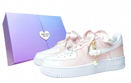 Nike: Розовые кроссовки  Air Force 1