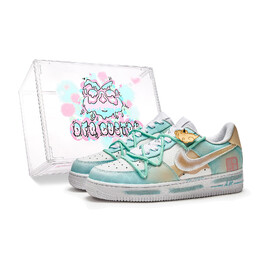 Nike: Голубые кроссовки  Air Force 1