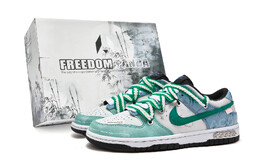 Nike: Зелёные кроссовки  Dunk