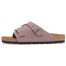 Birkenstock: Фиолетовые шлёпанцы 