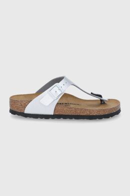 Birkenstock: Серебристые шлёпанцы  Gizeh