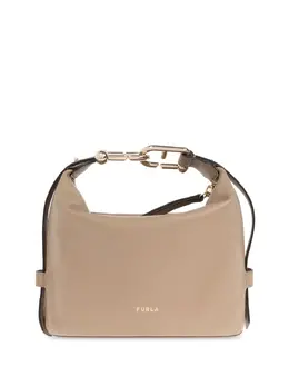 Furla: Бежевая сумка-шоппер 