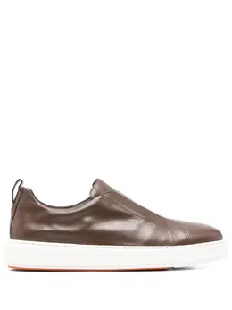 Santoni: Коричневые кроссовки 