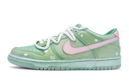 Nike: Зелёные кроссовки  Dunk