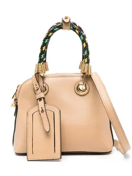 Moschino: Бежевая сумка-шоппер 