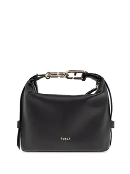 Furla: Чёрная сумка-шоппер 