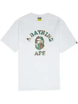A BATHING APE®: Белая футболка 