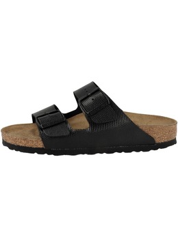 Birkenstock: Чёрные босоножки  Arizona Birko Flor