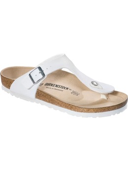 Birkenstock: Белые сабо  Gizeh Birko Flor