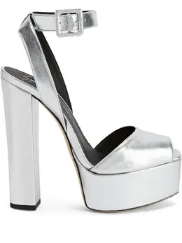 Giuseppe Zanotti: Серебристые сандалии  Betty