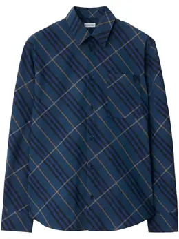Burberry: Голубая рубашка 