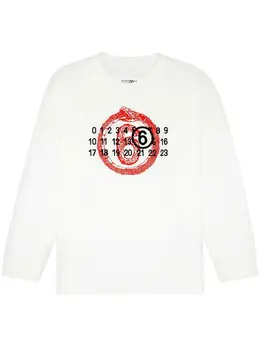 MM6 Maison Margiela: Белая футболка 