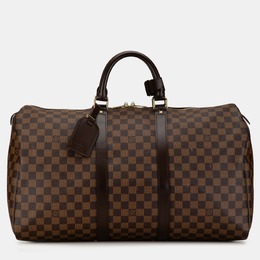 Louis Vuitton: Коричневая сумка  Keepall 50